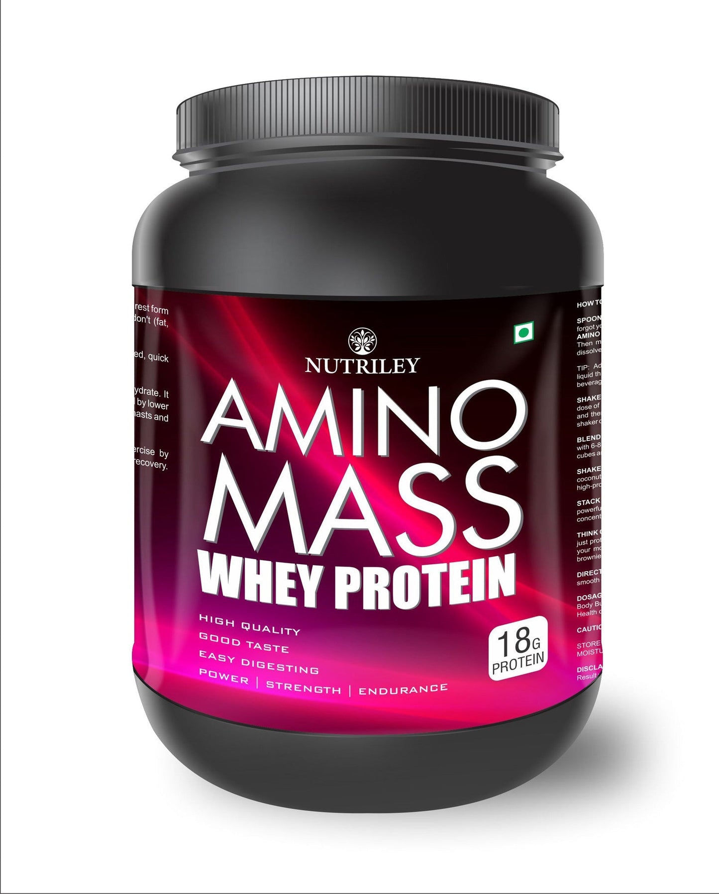 Nutriley Amino Mass - Body Weight / Muscle Gainer Whey Protein Supplement (1 KG)