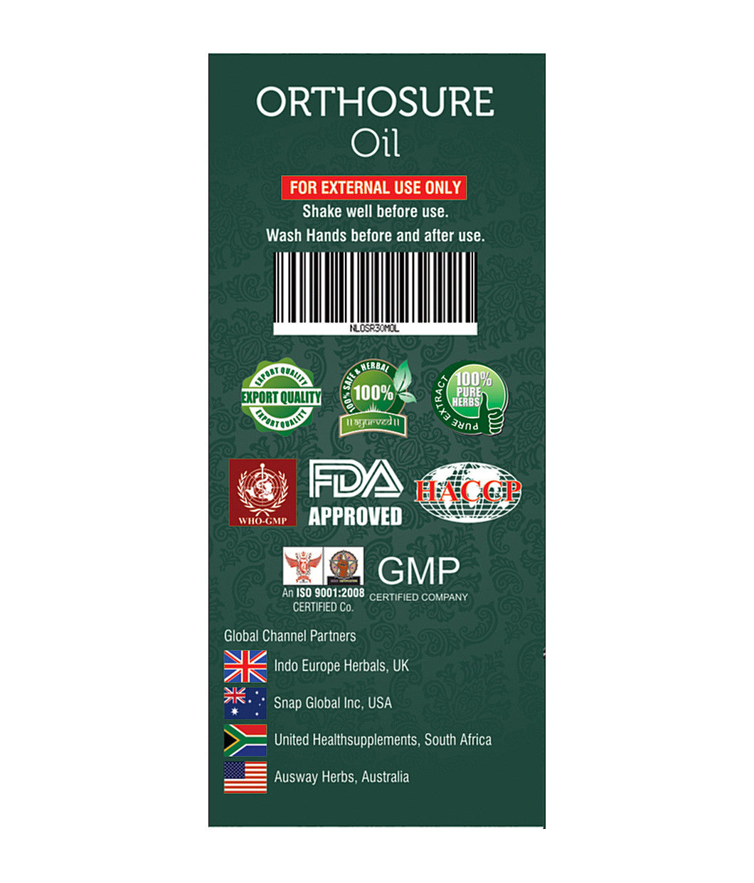 CRD Ayurveda Orthosure Oil - Joint Pain / Arthritis Oil (30ML) - Pack of 5
