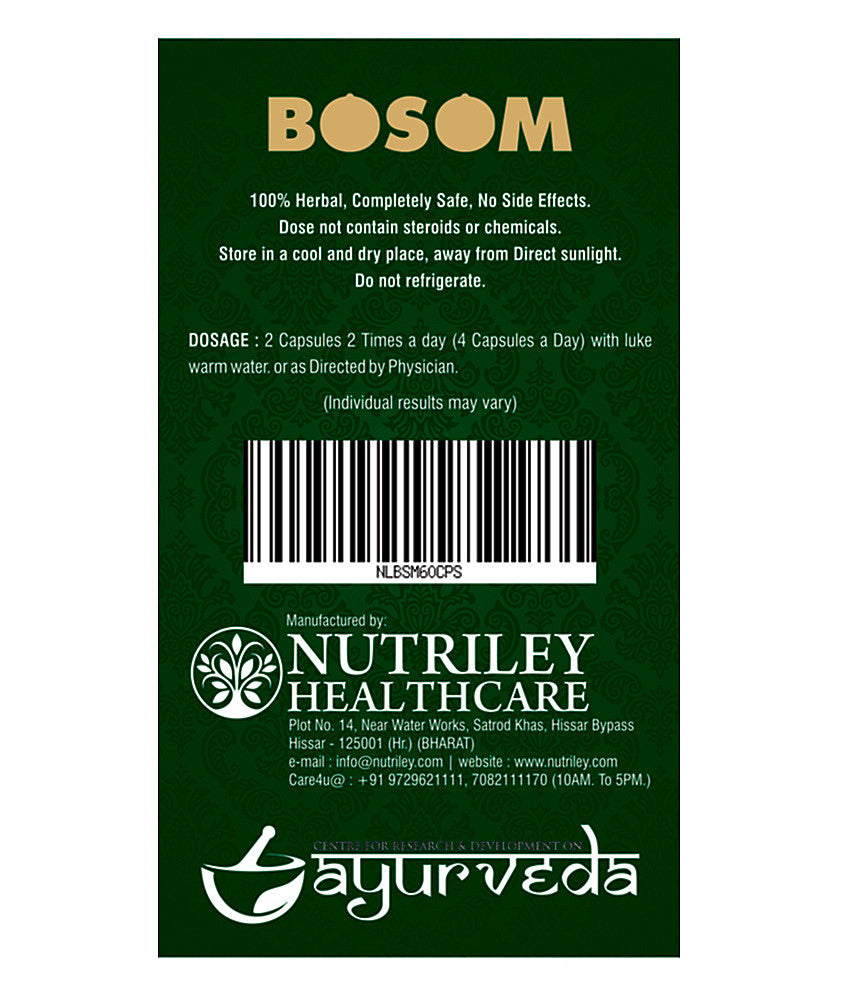 Nutriley Bosom - Breast Enlargement Capsules (60 Capsules)
