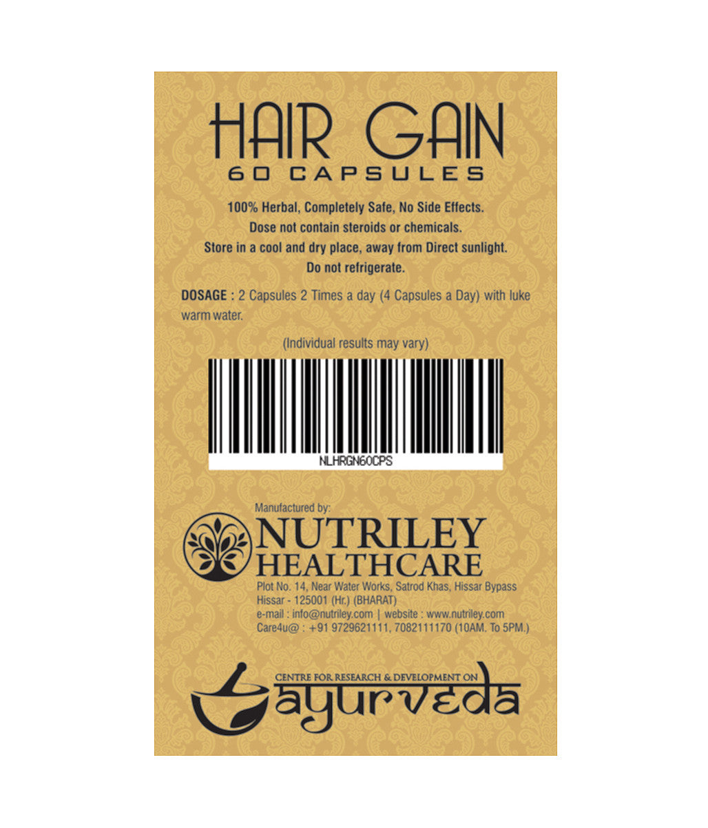 Nutriley Hair Gain - Hair Regeneration Capsules (60 Capsules)