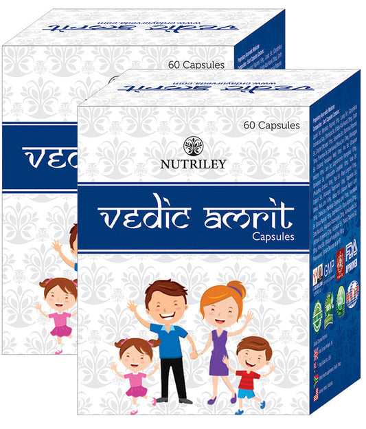 CRD Ayurveda Vedic Amrit - General Wellness & Immunity Capsules (60 Capsules)- Pack of 2